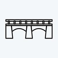 Icon Bridge. suitable for education symbol. line style. simple design editable. design template vector. simple illustration vector