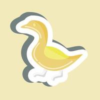 Sticker Goose. suitable for Meat. simple design editable. design template vector. simple illustration vector