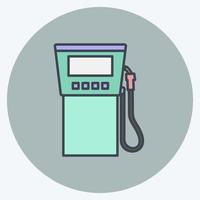 servicio de gasolinera de icono. adecuado para el símbolo de la educación. estilo compañero de color. diseño simple editable. vector de plantilla de diseño. ilustración sencilla