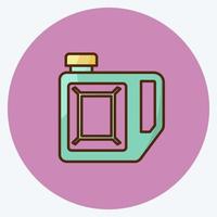 icono de lata de gasolina. adecuado para el símbolo de la educación. estilo plano diseño simple editable. vector de plantilla de diseño. ilustración sencilla