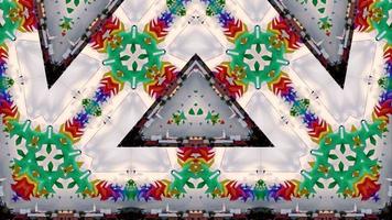 Kaleidoscopic view of fan spinning background. video