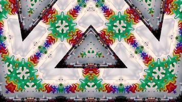 Kaleidoscopic view of fan spinning background. video