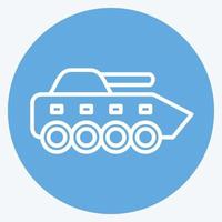 icono de tanque de infantería. adecuado para el símbolo de la educación. estilo de ojos azules. diseño simple editable. vector de plantilla de diseño. ilustración sencilla