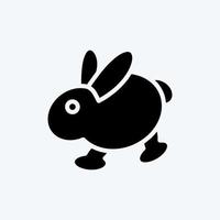 Icon Rabbit. suitable for Meat. glyph style. simple design editable. design template vector. simple illustration vector