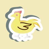 Sticker Chicken. suitable for Meat. simple design editable. design template vector. simple illustration vector