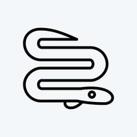 Icon Eel. suitable for Meat. line style. simple design editable. design template vector. simple illustration vector