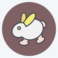 Icon Rabbit. suitable for Meat. color mate style. simple design editable. design template vector. simple illustration vector