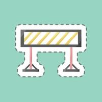 Sticker line cut Barrier. suitable for education symbol. simple design editable. design template vector. simple illustration vector
