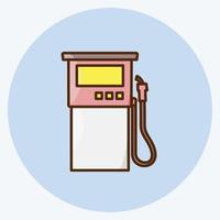 icono de la bomba de gasolina. adecuado para el símbolo de la educación. estilo plano diseño simple editable. vector de plantilla de diseño. ilustración sencilla