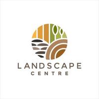 Modern landscape centre logo illustration design for your company or business vector