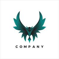vector de logotipo de degradado de pájaro de belleza de lujo para su empresa o negocio