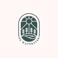Vintage nature logo design for your company or business vector