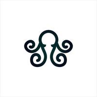 Modern and simple octopus logo design for your company or business vector