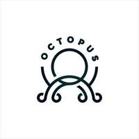 Modern and simple octopus logo design for your company or business vector