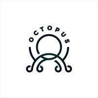 Modern and simple octopus logo design for your company or business vector