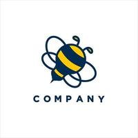 Modern Bee Bulb logo vector for your company or business