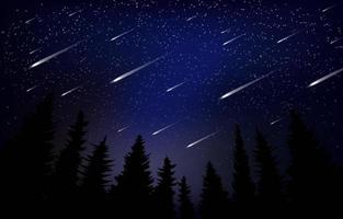 Meteor Shower Background Concept vector