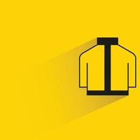 shirt and jacket on yellow background illustration vector