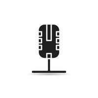 microphone icon on white background vector