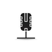 microphone icon on white background vector