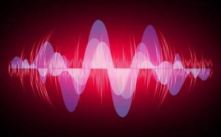 Sound waves oscillating dark light vector