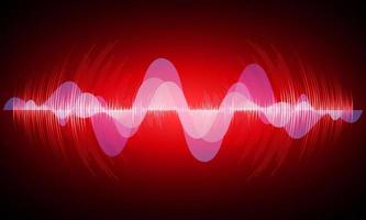 Sound waves oscillating dark light vector