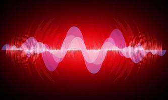 Sound waves oscillating dark light vector