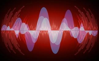 Sound waves oscillating dark light vector