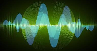 Sound waves oscillating dark light vector