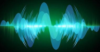 Sound waves oscillating dark light vector