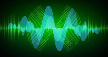 Sound waves oscillating dark light vector