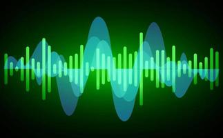 Sound waves oscillating dark light vector