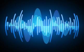 Sound waves oscillating dark light vector