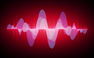 Sound waves oscillating dark light vector