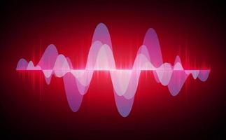 Sound waves oscillating dark light vector