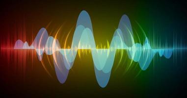 Sound waves oscillating dark light vector