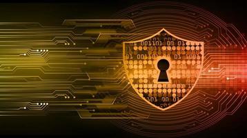 Closed Padlock on digital background, cyber security vector