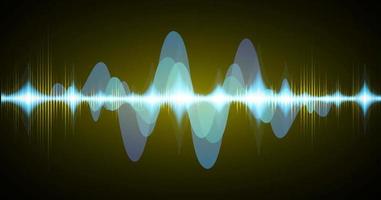 Sound waves oscillating dark light vector