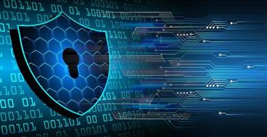 Closed Padlock on digital background, cyber security vector