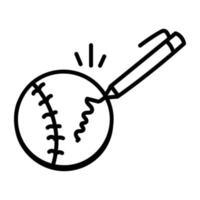 An icon of autograph doodle vector