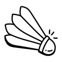 Icon of a sports item depicting badminton shuttlecock vector