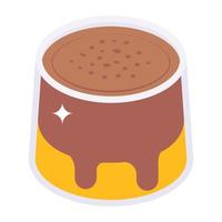 An isometric editable icon of molten lava vector