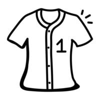 A player vest in doodle design vector