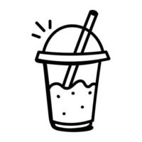 An icon of a juice, doodle design vector