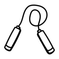 A doodle line icon denoting skipping rope vector