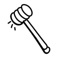 An icon of polo stick doodle design vector