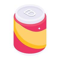 A soda can isometric vector download