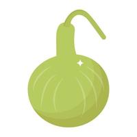 A well-designed isometric icon of ridge gourd vector