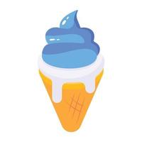 Modern isometric editable icon of ice cone vector