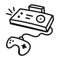 Modern hand drawn icon of gaming vector